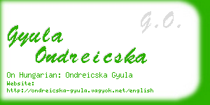 gyula ondreicska business card